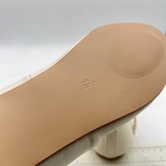 FSJ White Flat Pumps Square Toe Slip On Lace Up Party Dress Shoe for Shoe - Picture 5 of 7